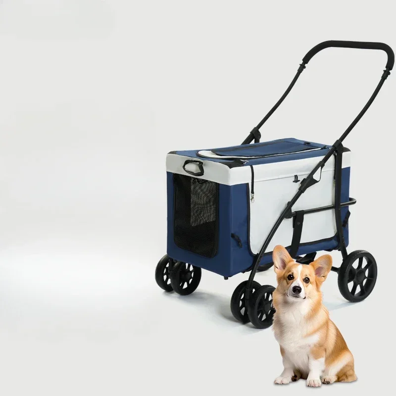 Pet Cart Corgi Medium and Large Dog Fighting Car Lightweight Foldable Cat Dog Cart