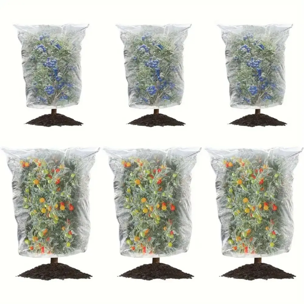 Extra-Thick Fruit Tree Netting Bags Transparent Mesh Drawstring and Zipper Insect Protection Netting Reusable UV Resistant