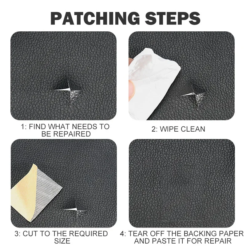 Waterproof Self-Adhesive Couch Leather Repair Tape Patch Wear-Resisting For Furniture Drivers Seat Sofa Car Seats Shoes Fabric images - 6