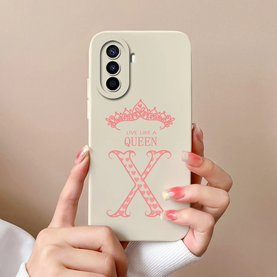 Case For Huawei Nova Y70 Fashion Advanced Sense Couple Back Cover For Huawei Nova Y70 Plus Luxury Crown Letters Prevalent Fundas