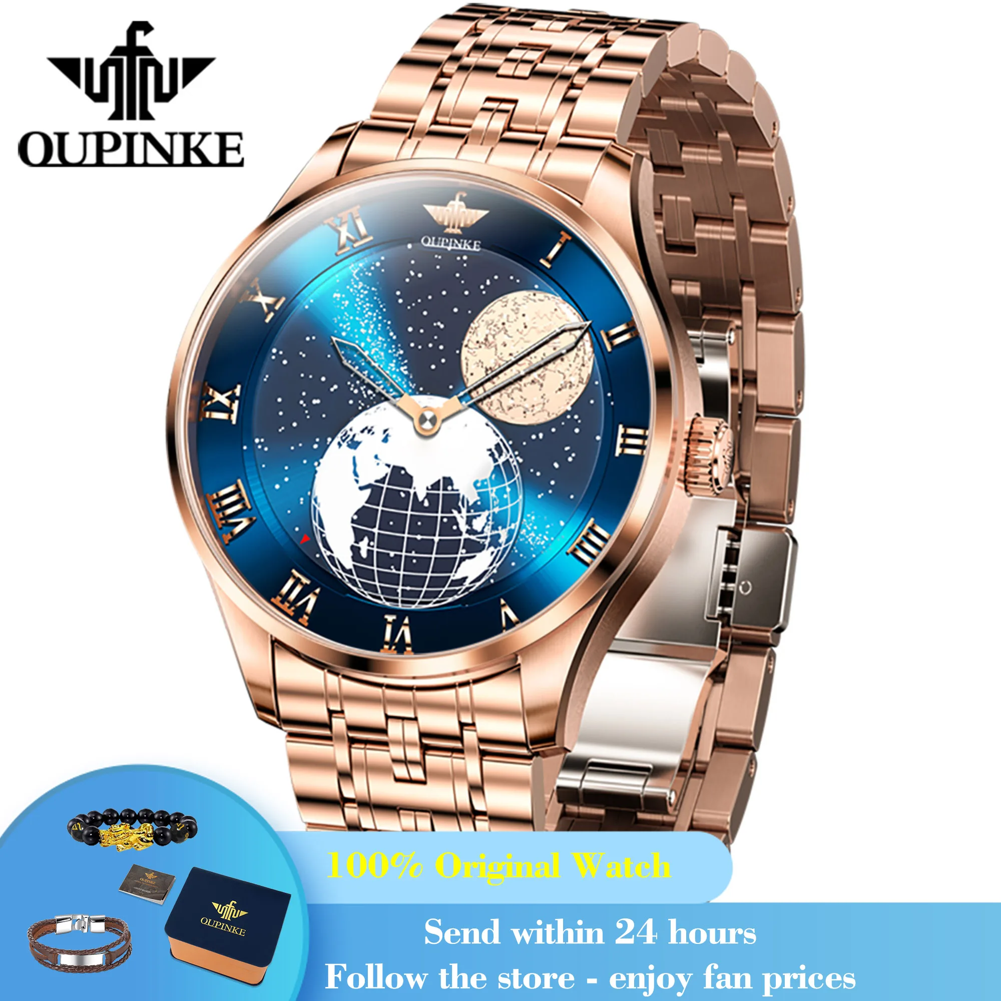 

OUPINKE 3230, автоматические часы для мужчин, роскошные оригинальные водонепроницаемые наручные часы с синтетическим сапфировым зеркалом, лучший бренд, механические часы