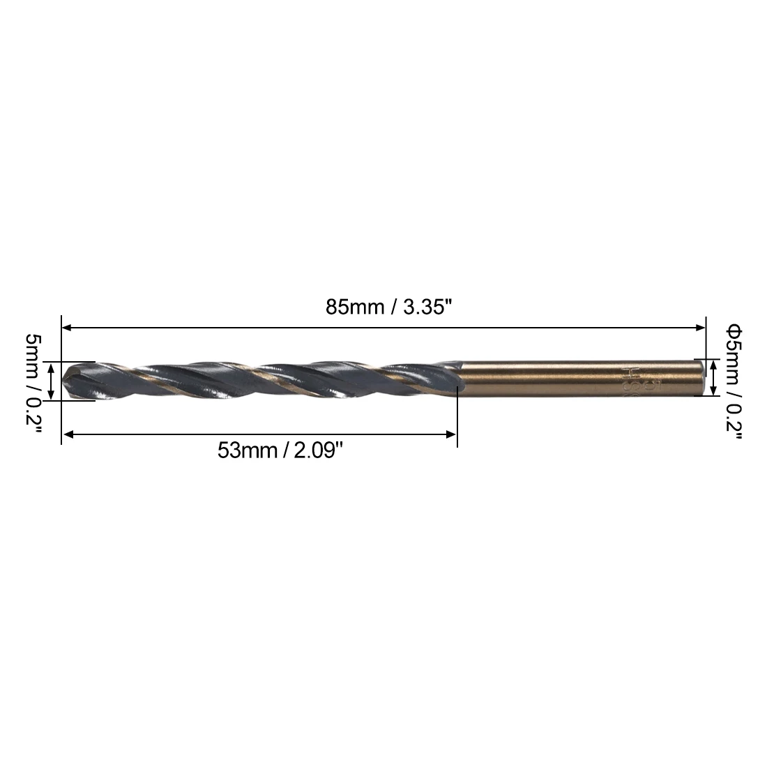 5/10pcs Twist Drill Bits 2.5-5.5mm Straight Shank HSS 4341 Drill Bits for Stainless Steel Iron Aluminum Alloy Copper Brass