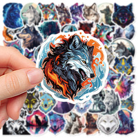 10/50pcs Wolf Totem Stickers Waterproof Decal Laptop Motorcycle Luggage Snowboard Fridge Car Scrapbook Wall Children's Decals