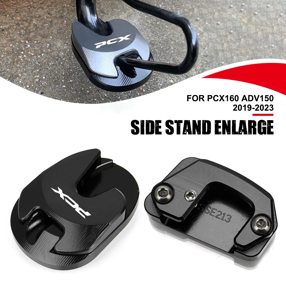 

Motorcycle Kickstand Enlarge Foot Side Stand Extension Plate Pad Accessorie For HONDA PCX160 ADV150 2019 2020 2021 2022 2023 CNC