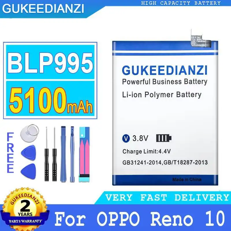 

For Oppo Reno 10 Mobile Phone Battery High-Capacity BLP995 5100Mah Premium Replacement