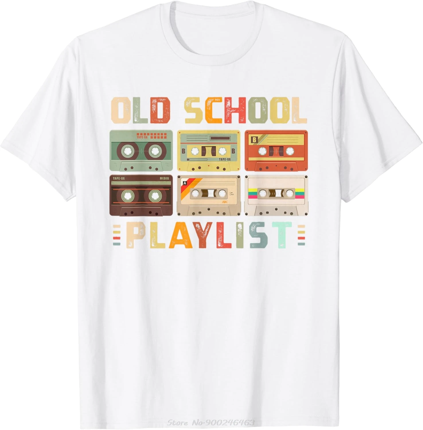 Cassette Tape Music 80s Retro Old School Playlist T-shirt Summer Casual Tshirt Fashion Fitness Tops Tshirt Hip Hop Streetwear