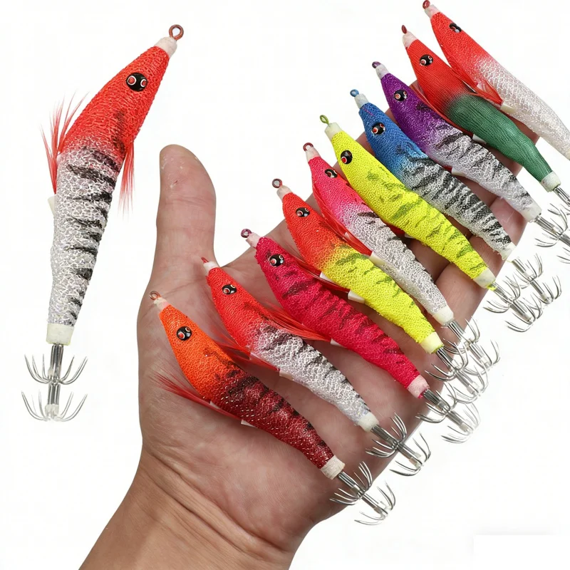 

Специально для морской рыбалки 3.0 Светящаяся поддельная приманка для кальмара с крючком для зонта и звуковыми бусинами Высокая имитация коробки для рыболовной приманки