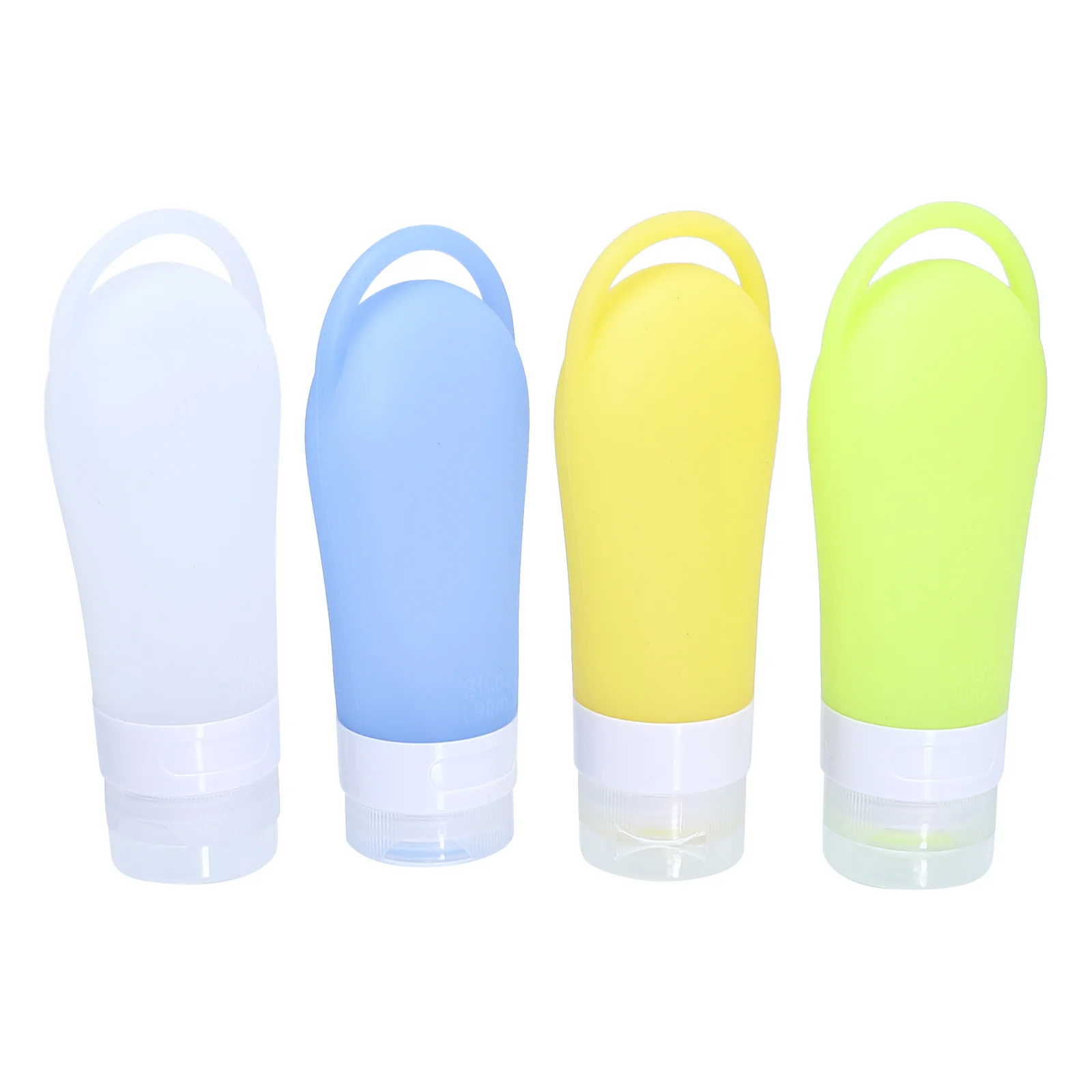 

4Pcs Silicone Cosmetics Bottles Travel Lotion Containers Durable Refillable Small Bottles for Shampoo Cream Body Wash