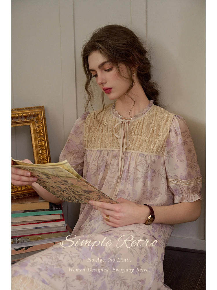 

SimpleRetro Dolota Rose Gentle Wind Lace Floral Shirt Long Skirt Set Women's Fashion Ensemble Summer Collection 2024
