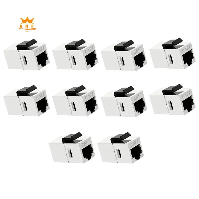 

A08E-RJ45 Cat7 Экранированный линейный соединитель Cat 7, «мама-мама» для разъема Keystone Jack Cat7, модульный разъем с защелкой Keystone