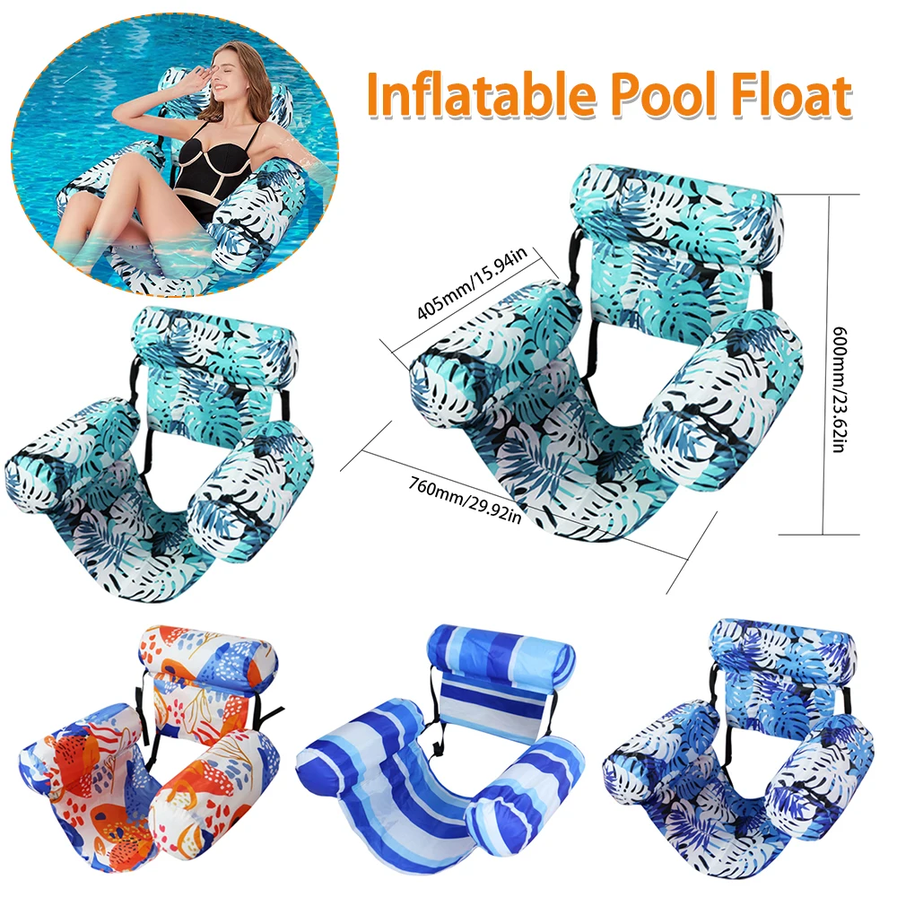 

Inflatable Pool Float Floating Lounger Chair Leakproof Pool Lounge Float Water Floating Recliner for Pool Lake Beach