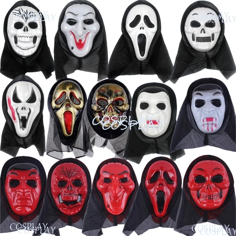 Halloween Terror Mask Party Makeup Ball Making Faces Screams Headmask Skeleton Ghost Mask Festival Adult Wear