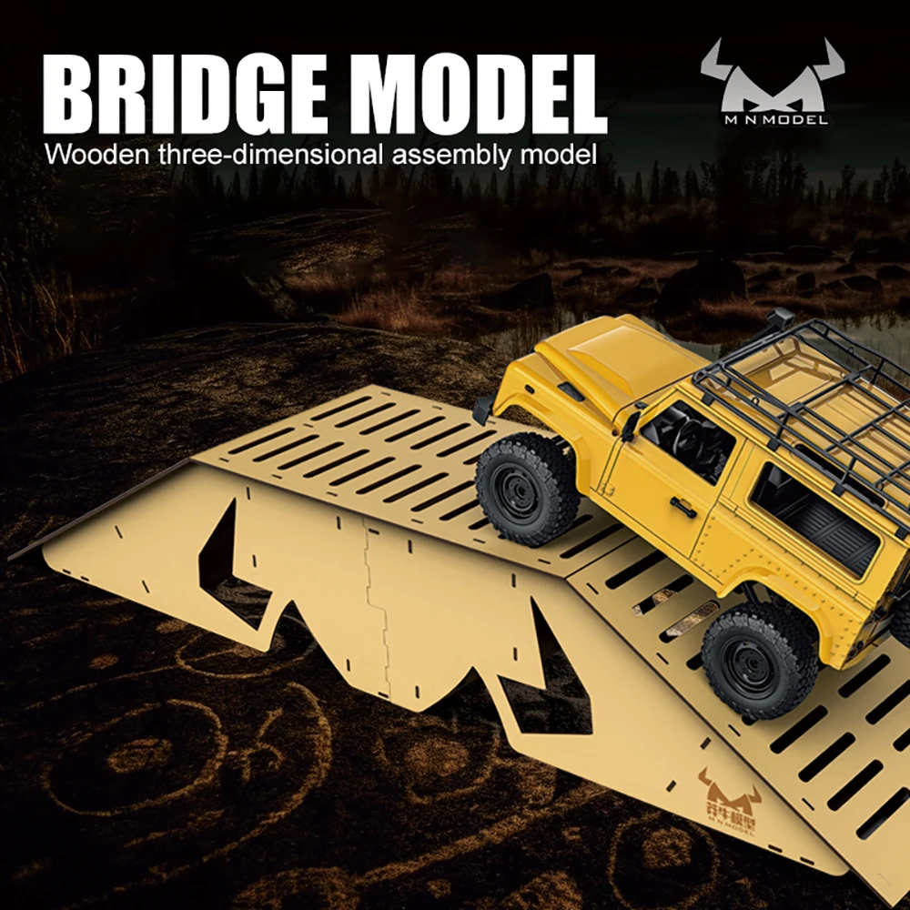 

MNMODEL Simulation Bridge Seesaw WOODEN THREE-DIMENSION ALASSEMBLY MODEL for 1/12 1/18 1/24 RC Car Crawler Adult children's Toys