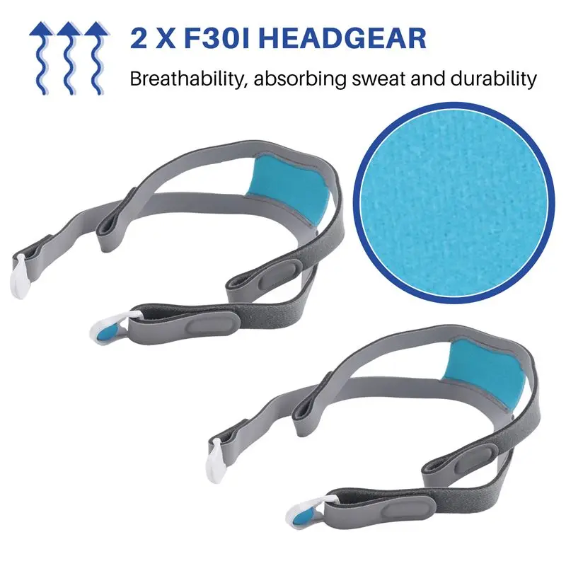 N82R 2 حزمة CPAP أغطية الرأس الهواء صالح F30i استبدال القبعات ل Airfit F30i - CPAP اكسسوارات لوازم الأشرطة #6