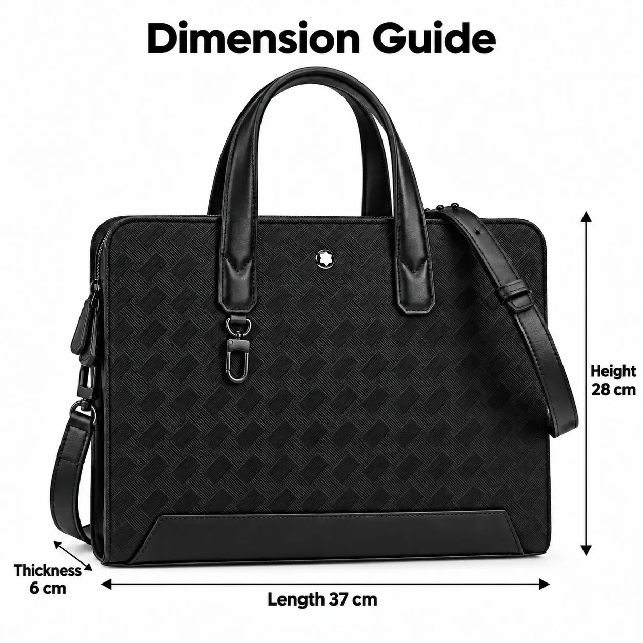 Men's Slim Business Briefcase Classic Office Work Laptop Bag Luxury Leather Top-Handle Bags High Quality Crossbody Messenger Bag