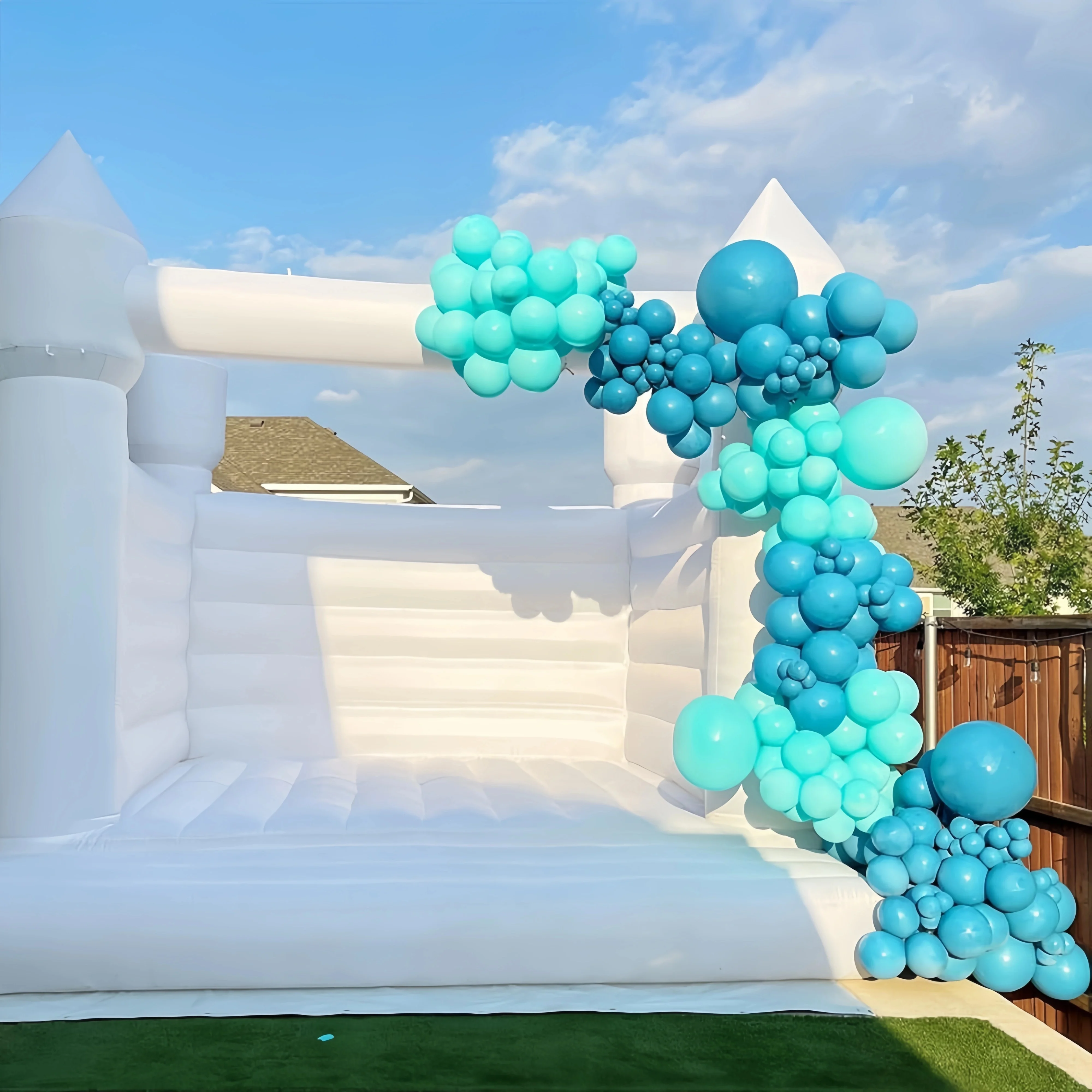 

Professional Manufacturer Supply Outdoor Kids Big Bouncy Castle Slides Inflatable White Bounce House Jumping Castles With Slide