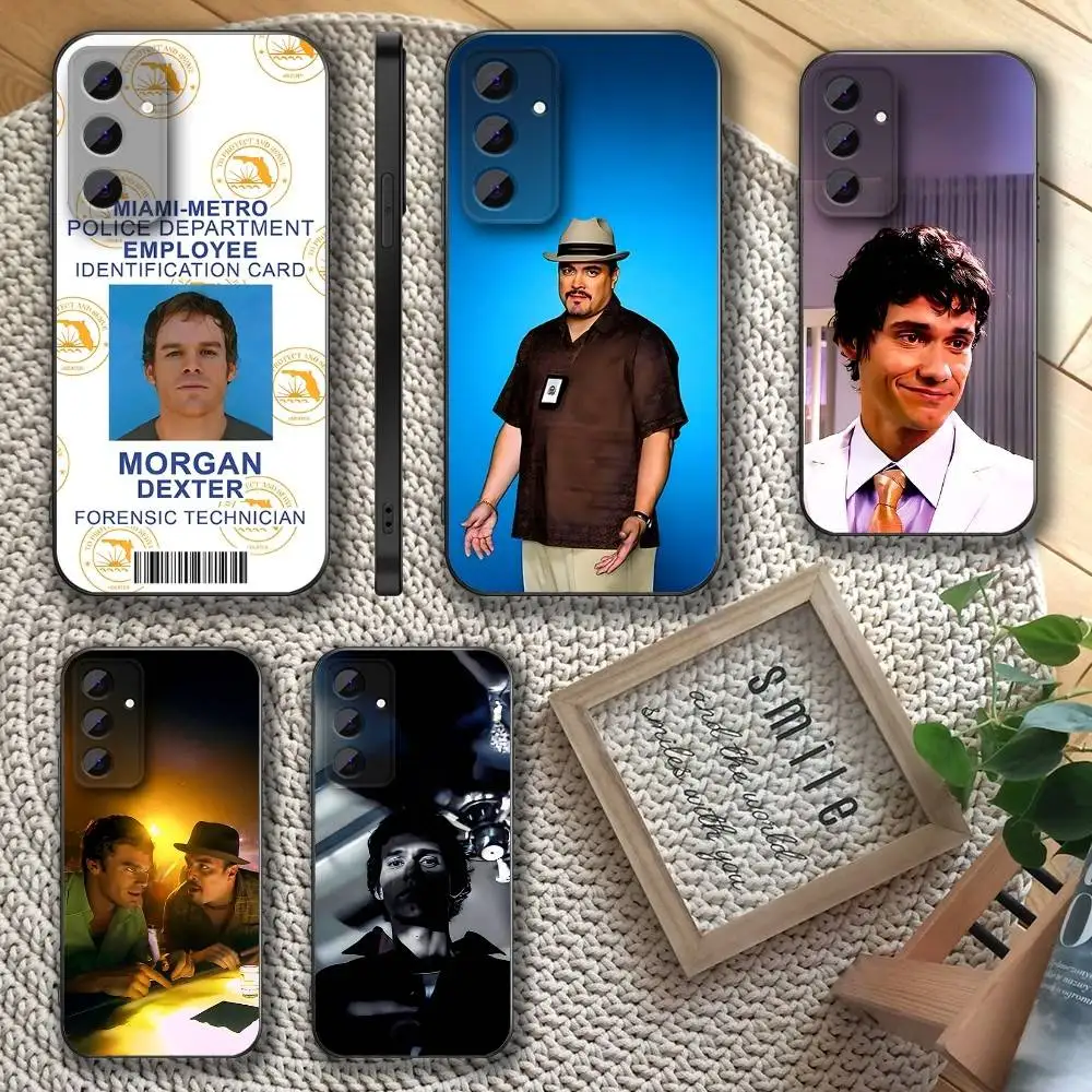 

D-Dexter Character Phone Case For Samsung S 25,24,23,22,30,21,10,9,Ultra,Plus,Lite,FE,4,5 G Soft Black Case