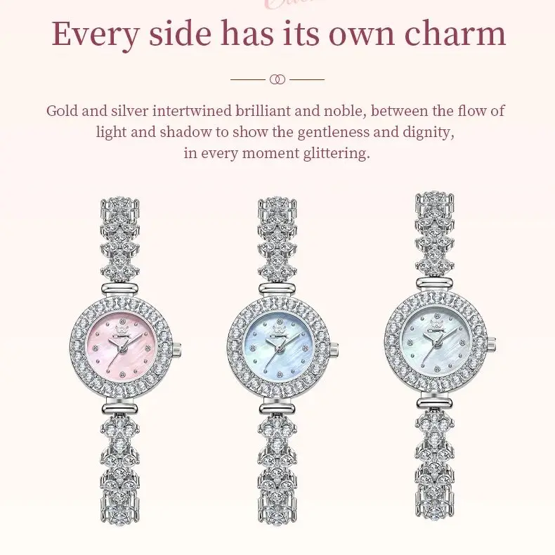 OPK 6061, женские часы, повседневные, простые, модные, с маленьким циферблатом, женские кварцевые часы, браслет с бриллиантами, платье, элегантный комплект часов