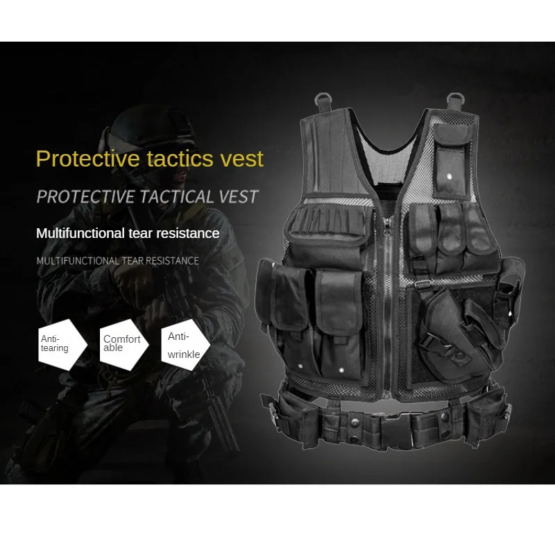 Outdoor Adventure Equipment Camouflage Tactical Vest Amphibious Field Adventure CS Multifunctional Military Safety Armor