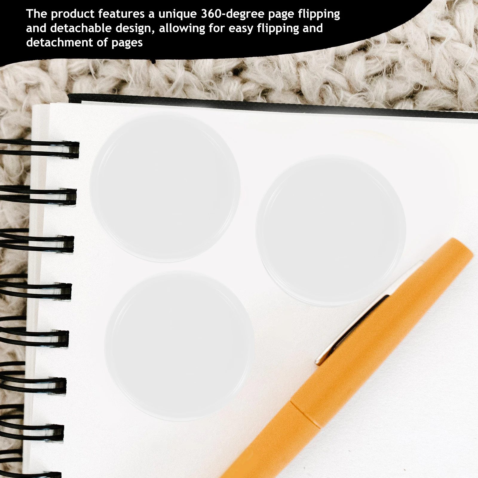 55Pcs Binder Disc Small Plastic Loose Leaf Expansion Discs for Notebook Scrapbook Planner Diary Binding Supplies