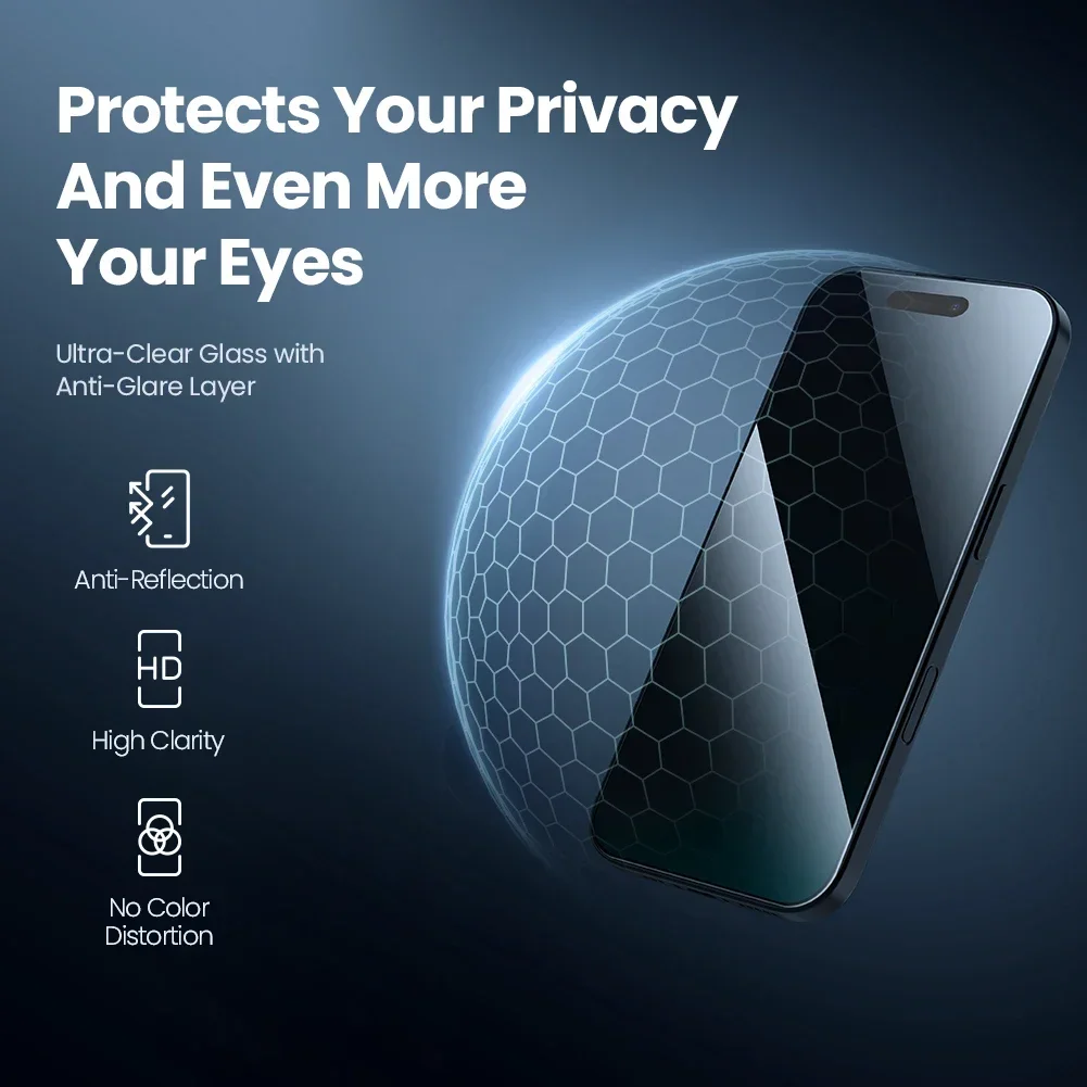 

NILLKIN For iPhone 17 Pro Max Screen Protector Anti-Peeping Tempered Glass Film for iPhone 17 Pro for iPhone 17 Film With Tool
