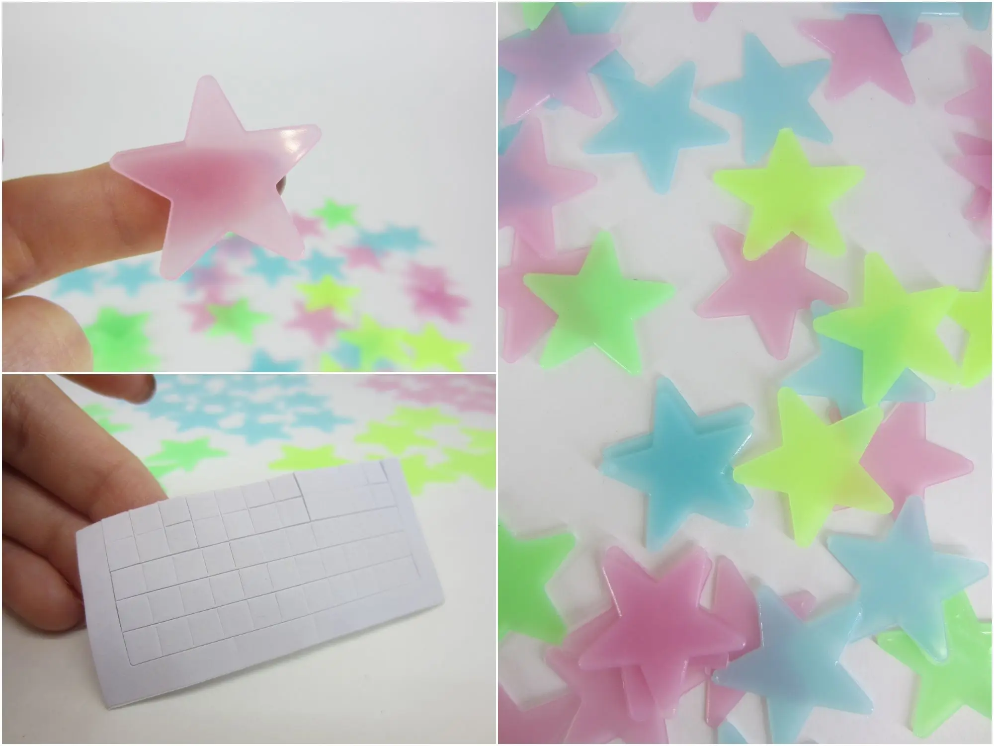 PVC Stars Glow Stickers Luminous In Dark Night Fluorescent Wall Art Decals For Kids Room Ceiling Home Festival Party Decoration images - 6