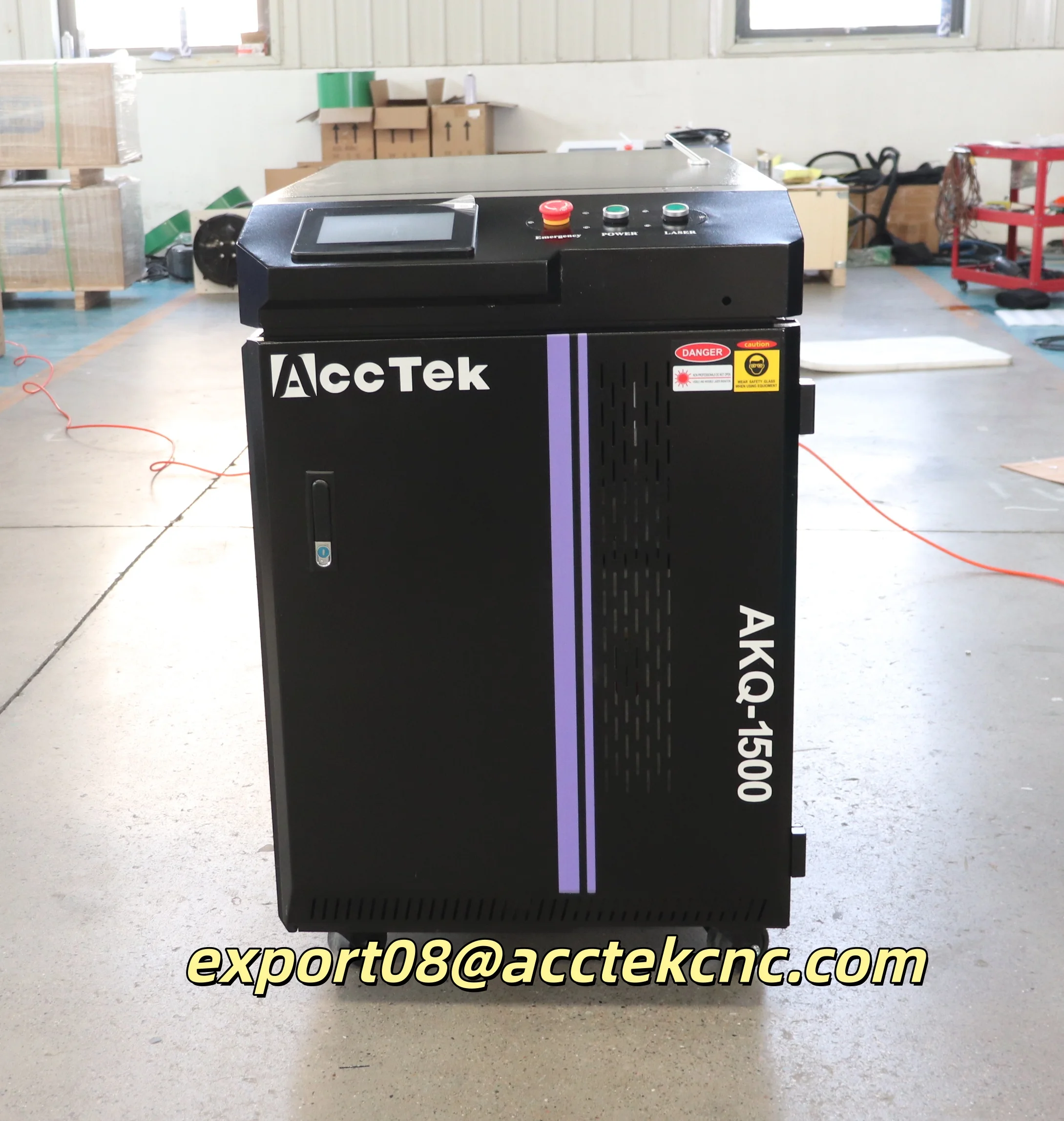 AKQ-1500 Continue Fiber Laser Cleaning Handheld Machine Water Cooling for Laser Metal cleaning Laser Metal Rust Cleaning