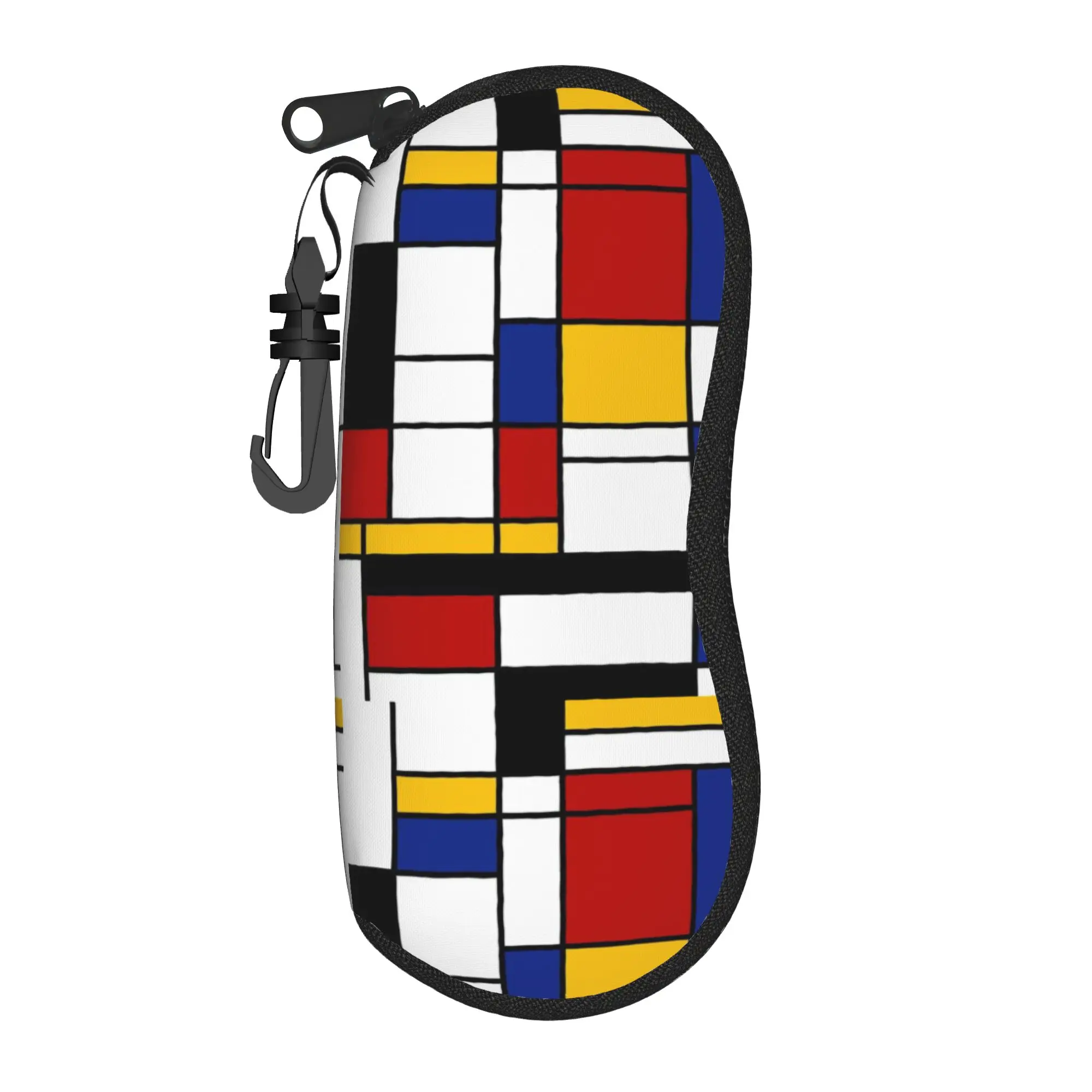 Piet Mondrian De Stijl Glasses Case Men Women Anti-Fall Box  Eyewear Storage Box Gift Eye Contacts Case