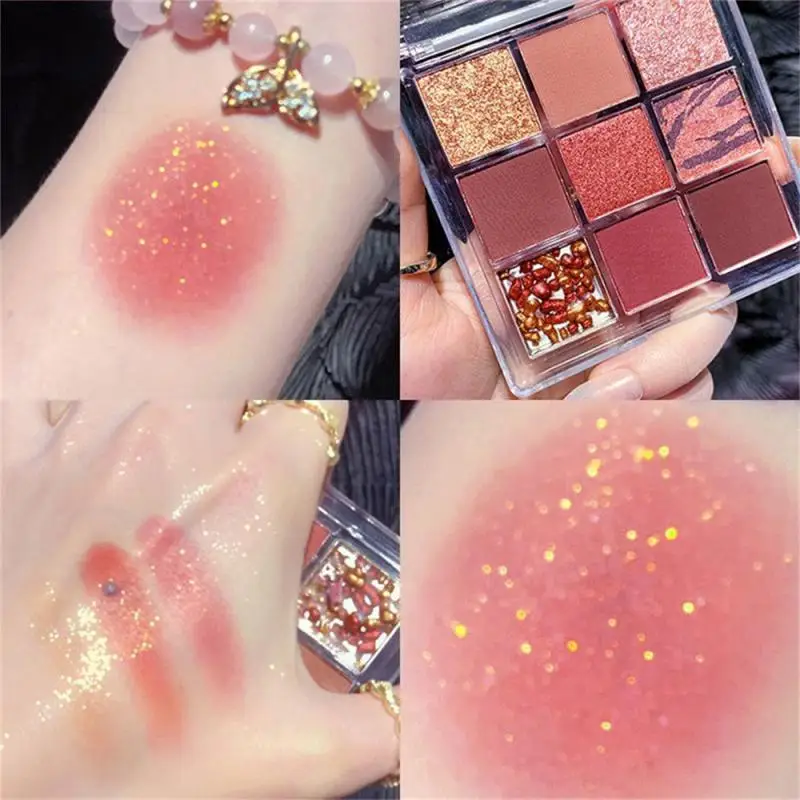 High Color Rendering Degree Jiugongge Eye Shadow Plate Palette Makeup Eye Shadow Plate Nine Colors Daily Eye Shadow Disc