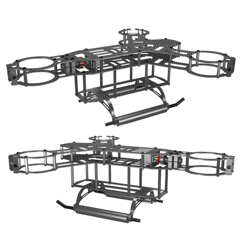 

QUNXI 3-axis aircraft Frame Kit Carbon Fiber Frame with dedicated servo For Three autogyro RC uav For 50mm EDF