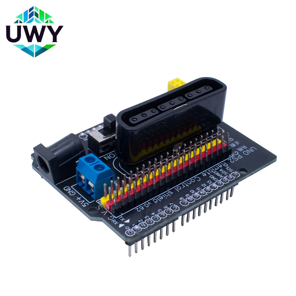 UWY PS2 Four-Degree-of-Freedom Uno Remote Control Expansion Board  Intelligent Car Driving Board  Wireless Remote Control