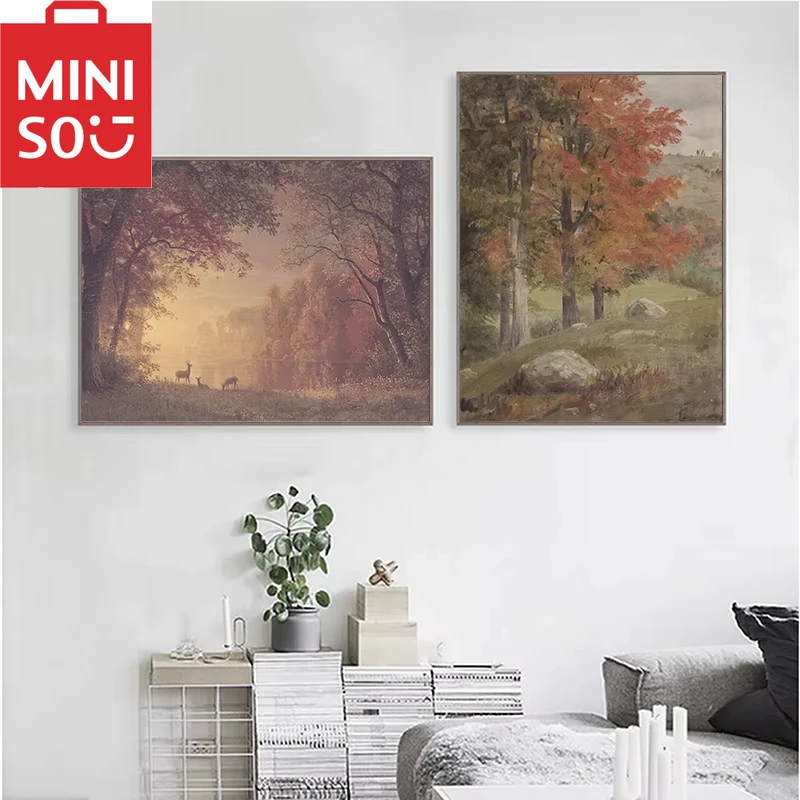 

Картина маслом по номерам, винтажный осенний пейзаж, украшение для дома, картина, настенная картина для спальни, декор для комнаты, подарочная рамка