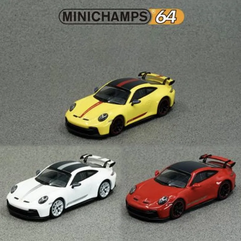

MINICHAMPS 1:64 GT3 2021 Racing Yellow / White Metallic / Guards Red, литая модель автомобиля, миниатюрные подарки