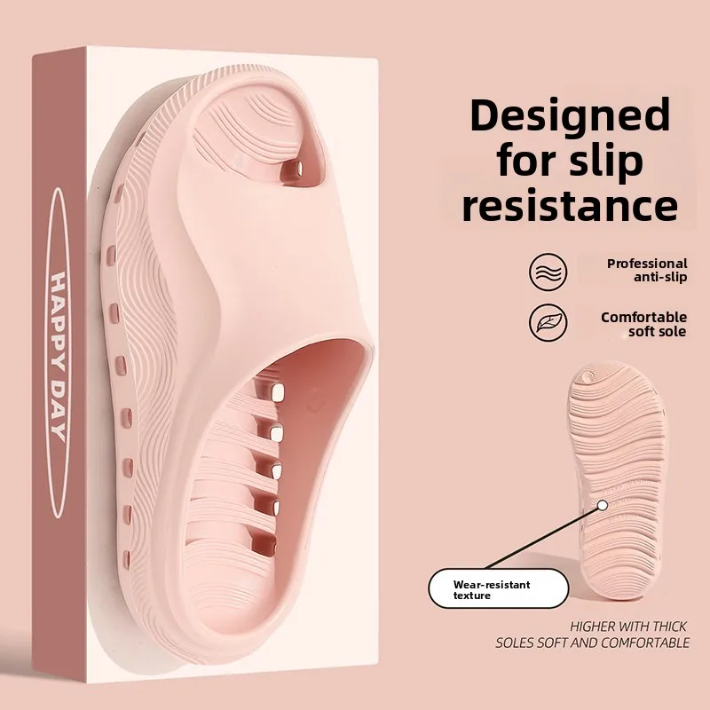 

Bathroom Slippers Women's 2026 New Indoor Home EVA Anti-Slip Deodorant Bathing Leaking Quick-Dry Cool Couple Slippers