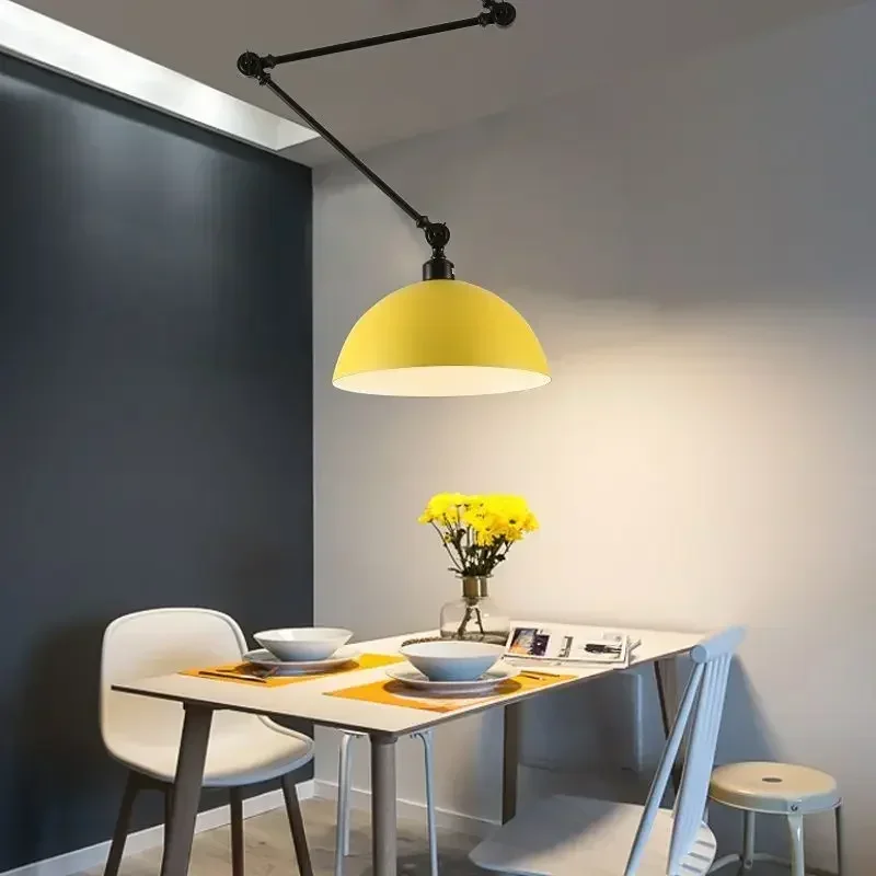 Durable Modern Simplicity Adjustable Lamp Creative Nordic Restaurant  Bedroom Bedside Folding Telescopic Single Head Chandelier