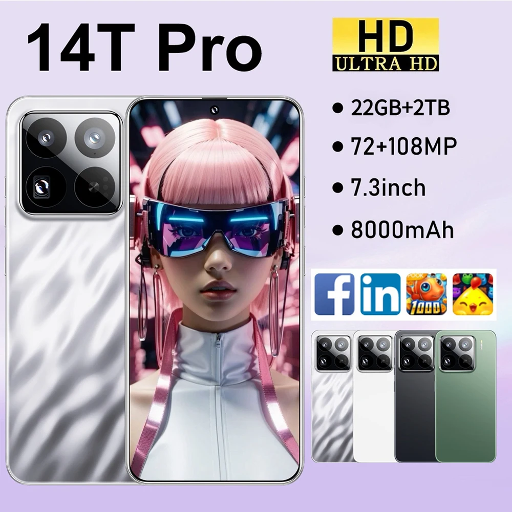 

E-Books Case For 14TPro Original 5G Dual Sim Android Smartphone Case For 22GB+2TB 8000mAh Global Version Cover Snapdragon 8 gen3