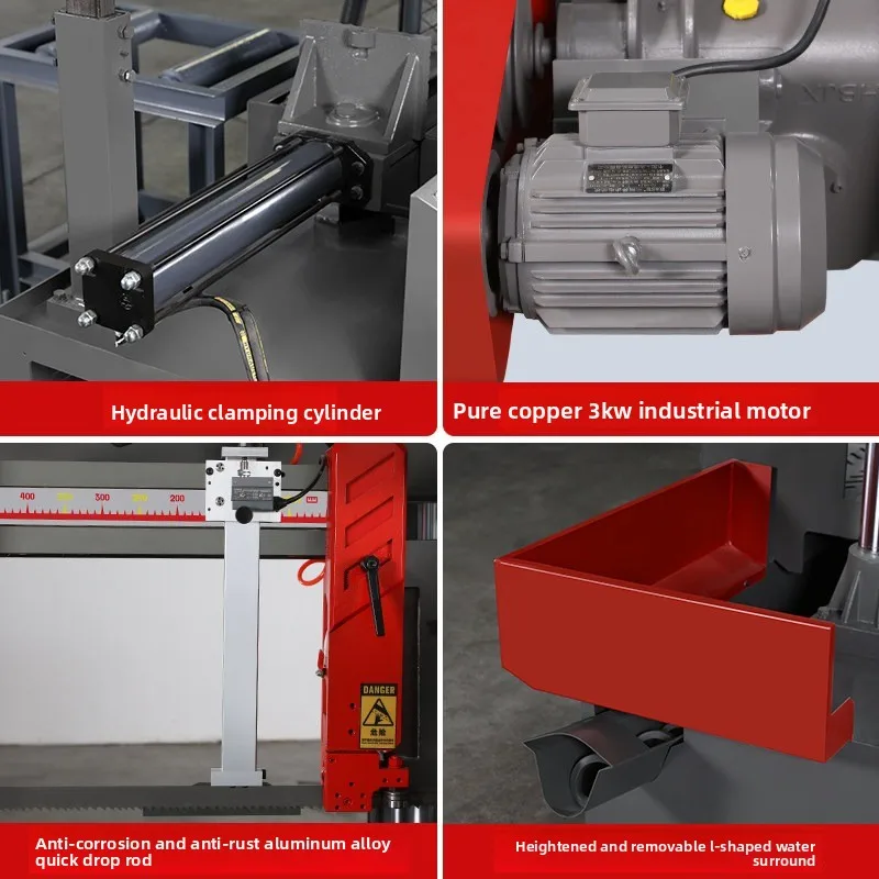 GB4230 Semi-automatic Double Column Gantry Band Saw Machine, Vertical Industrial Saw for Cutting Aluminum, Steel Bar and Iron