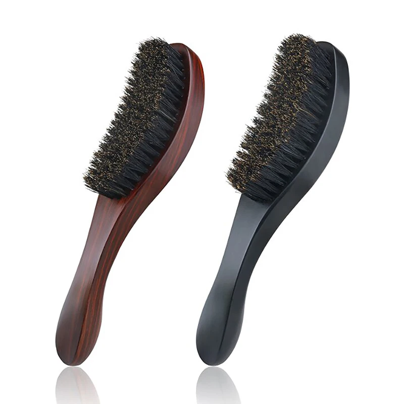 

Beech Wood Handle Boar Bristle Cleaning Brush Hairdressing Men Beard Brush Anti Static Barber Hair Styling Comb Shaving Tools