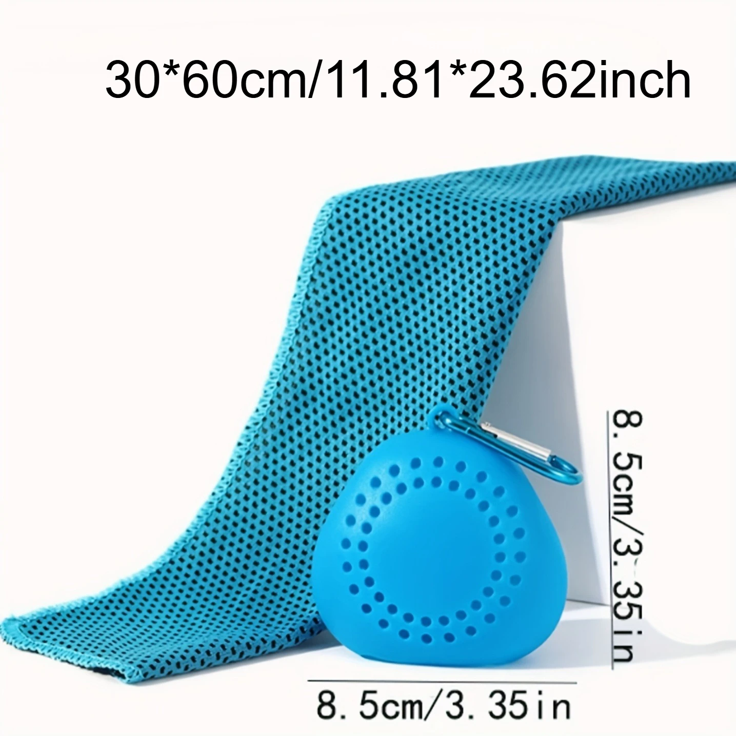 Pocket-sized Outdoor Travel Quick-drying Cooling Sports Towel, Portable Sweat-wicking Microfiber Cloth with Silicone Case Cover