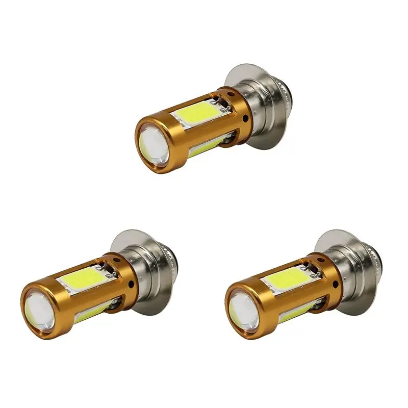A03Z-3X H6M PX15D P15D LED Motorcycle Headlights Hi-Lo Bulb For Motorbike Scooter Moped Head Light White 1500Lm 12-30V