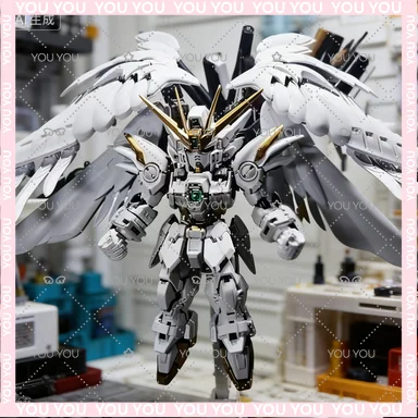 

Gundam MGSD 1/144 Wing Zero EW Snow White Painted Edition Action Figure Anime Mecha Model Kit Assembly Robot Toy Display Gift