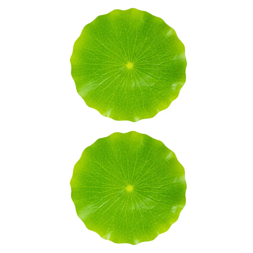 

2pcs Lotus Leaf Shaped Placemat Premium Plastic Table Protective Cushion For Dining Table Decoration Fruit Layout Mat Snack Mats