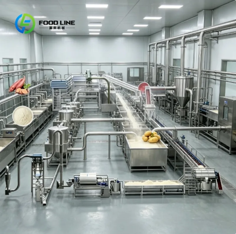 Automatic Starch Manufacturing Line Commercial Processing Equipment for Agricultural Processing Plants