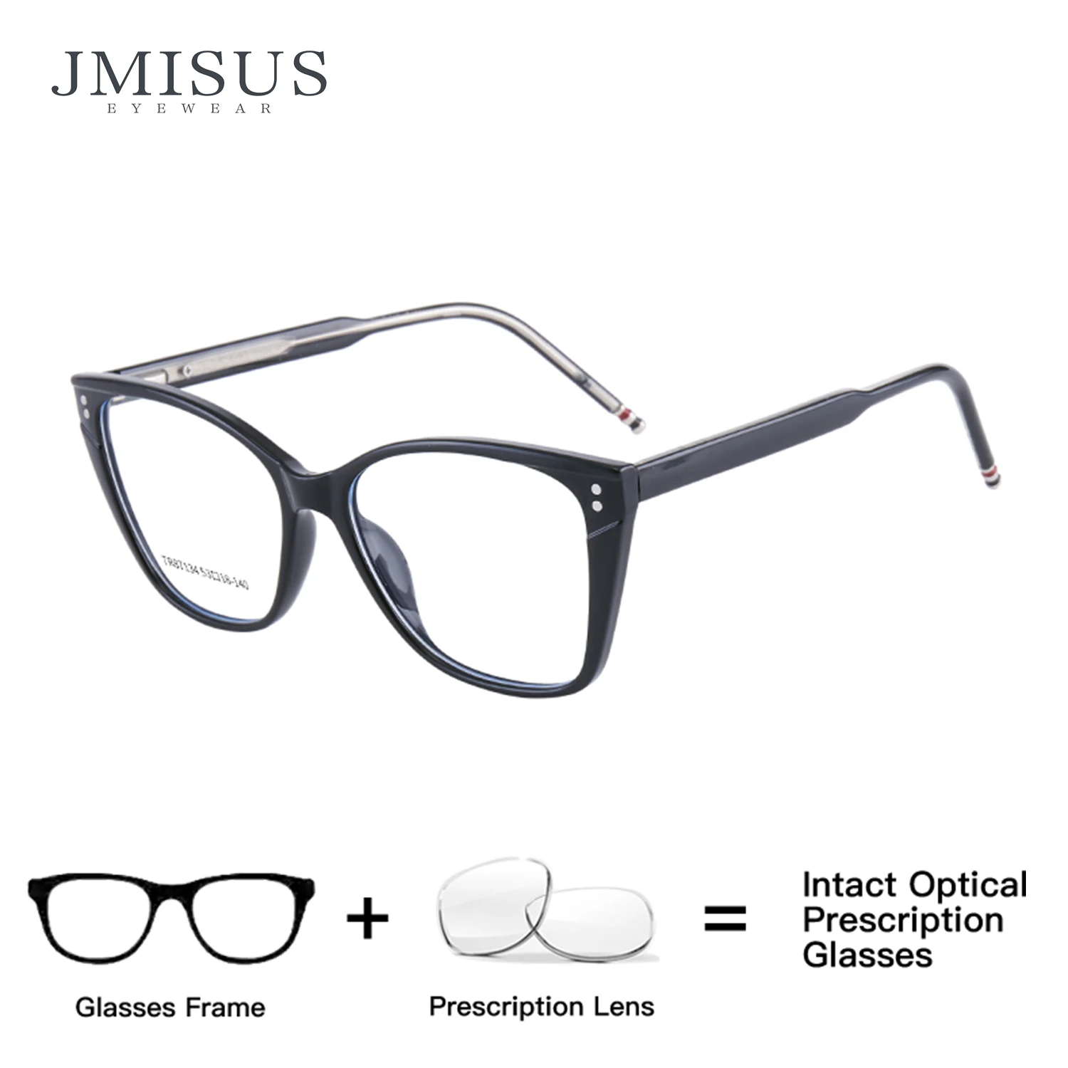

JMISUS ﻿﻿Classics Sqaure Prescription Glasses Women Customised for Distance Lightweight Butterfly Optical Glasses