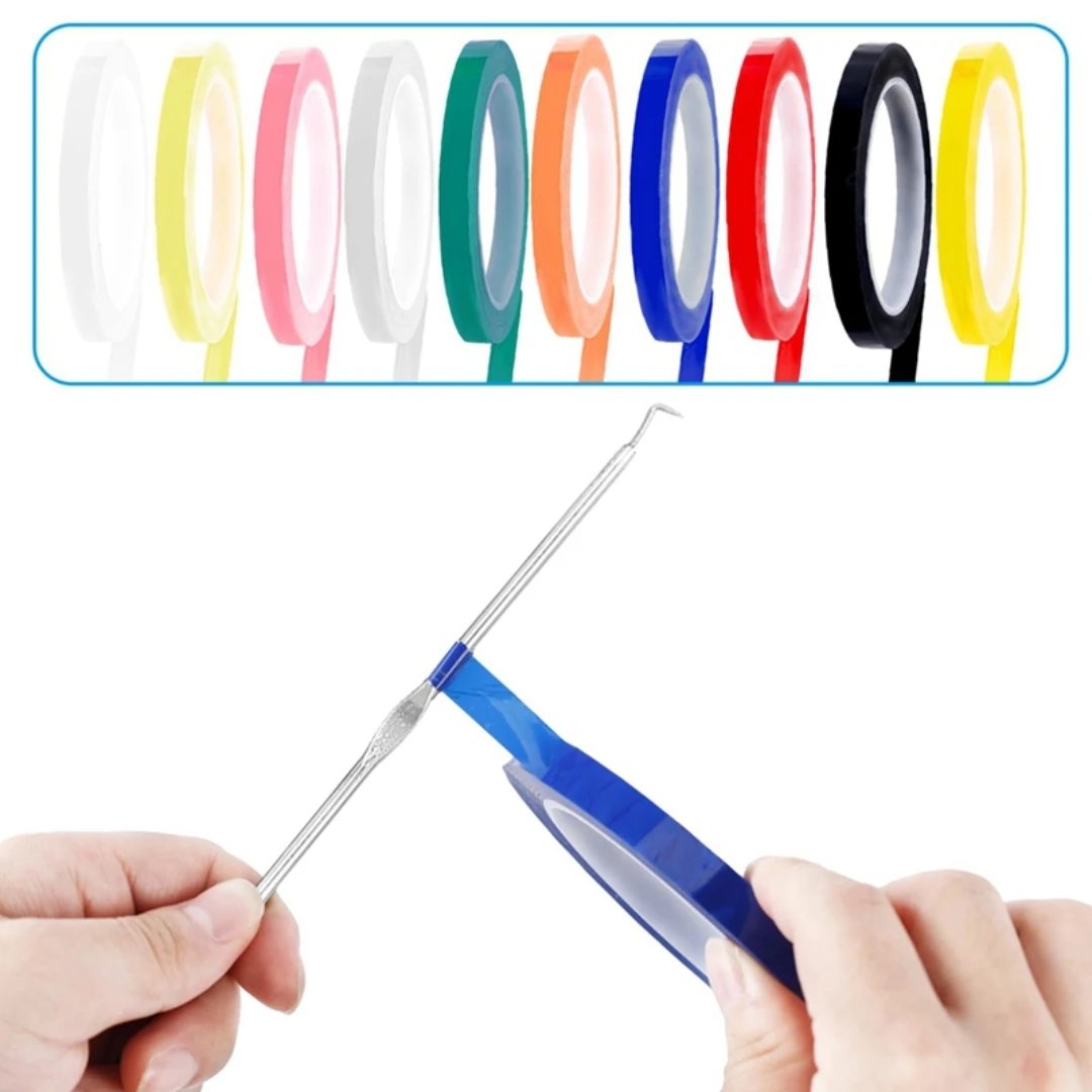 1Roll Dental Identification Tape PET High Tempe Resistant Marla Tape Dental Instrument Marking Tape for Dental Lab Clinic Supply