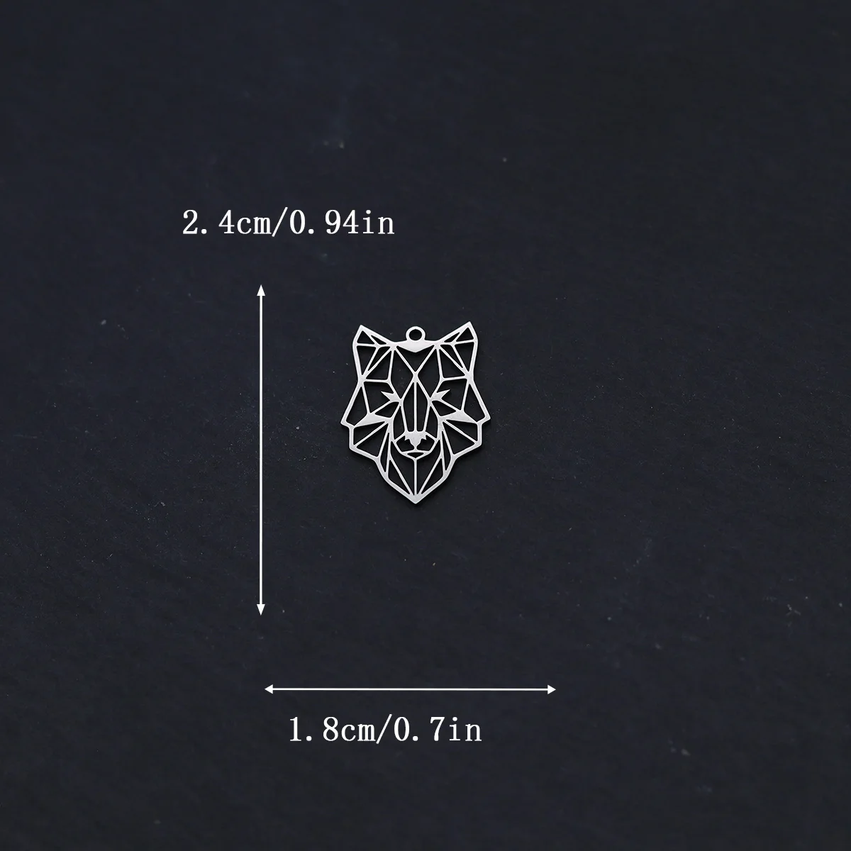 3pcs Trendy Wolf Head Charms Stainless Steel Pendant Hollow Line Charms for Jewelry Making Bracelets Earrings Handmade Supplies
