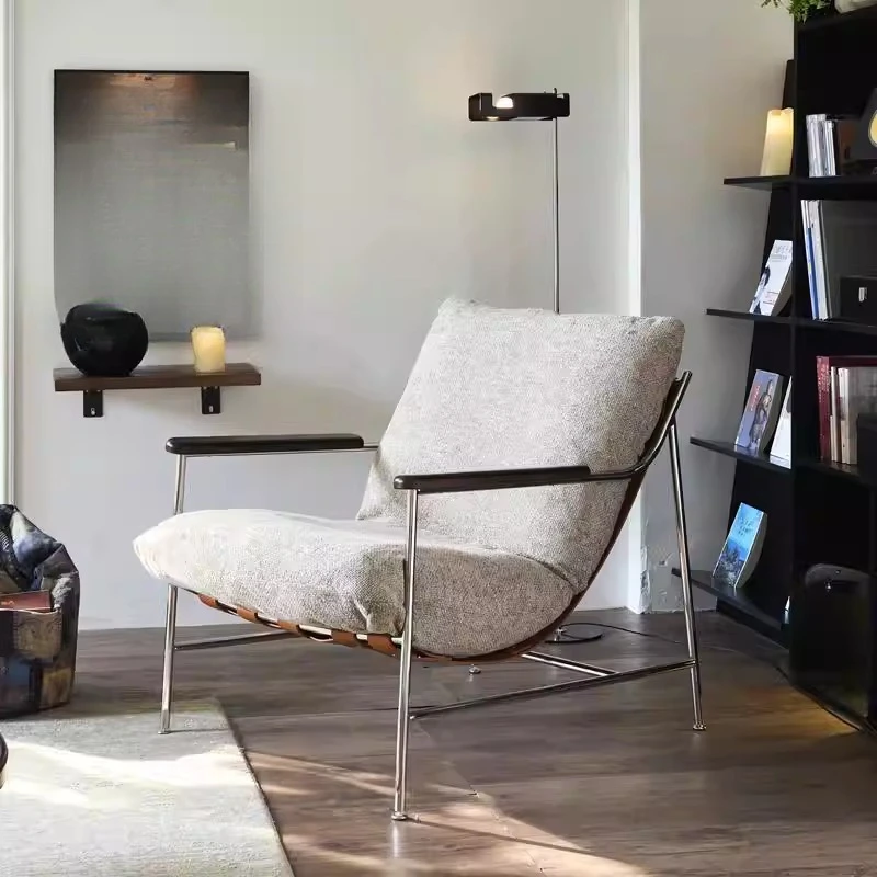 

Single sofa chair, lazy living room light luxury Fica bedroom balcony leisure chair