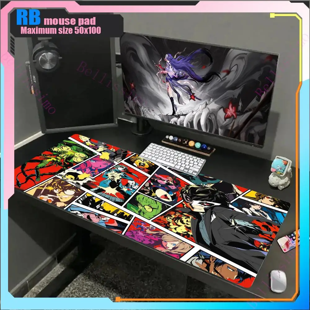 

Hot selling persona5 Mouse Pad HD Printing Mouse GamePad1000x500 Waterproof Table Pad Portable Suitable Desktop Laptop Mouse Pad