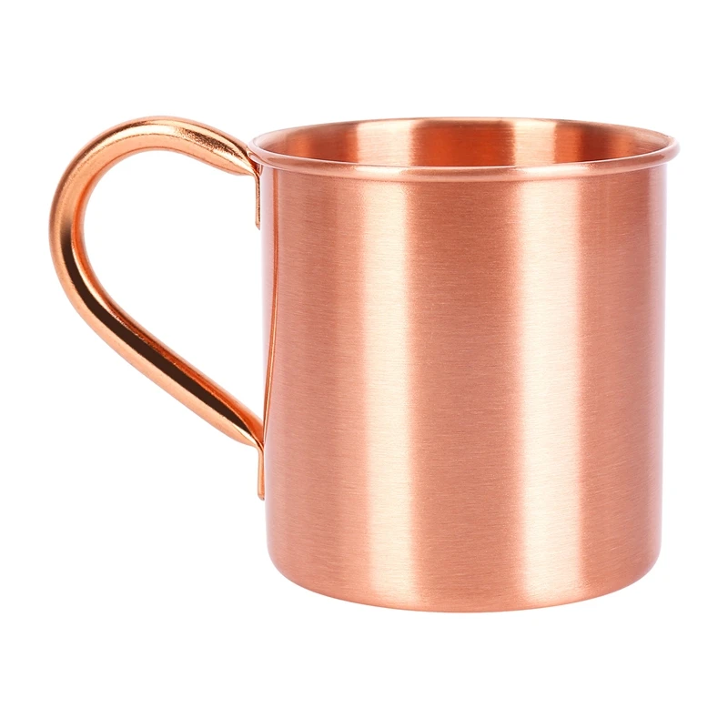 Pure Copper Moscow Mule Mug Solid Smooth Without Inside Liner For Cocktail Coffee Beer Milk Water Cup Home Bar Drinkware Cool