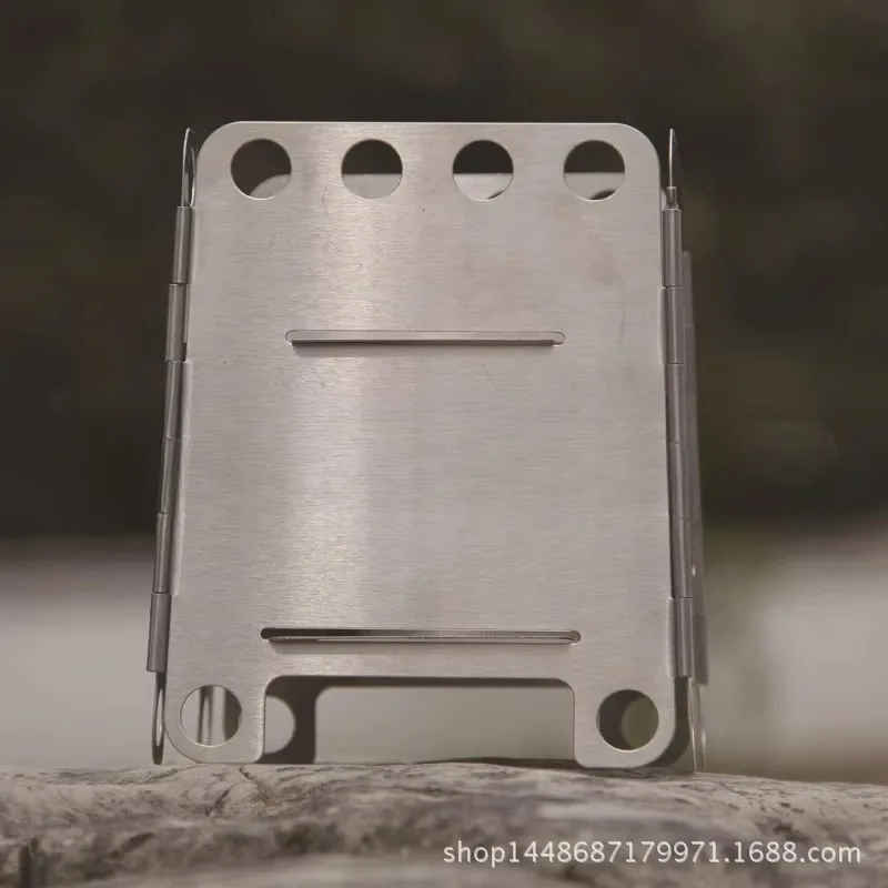 Portable Outdoor Wood Stove WS007 Direct Burning Stainless Steel Camping Grill BBQ Fishing